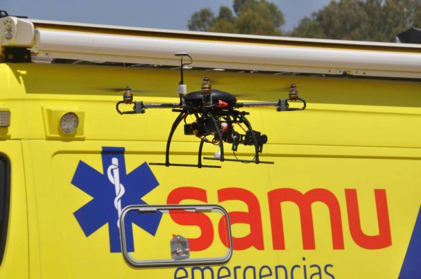 Samu utiliza drones en un simulacro