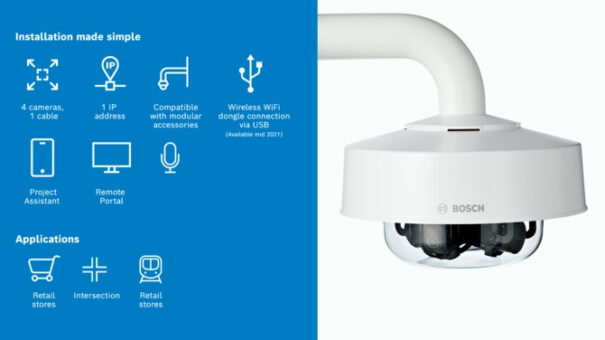 Caméra IP Bosch NDM-7703-AL FLEXIDOME Multi 7000i – Dôme Fixe 20MP, IR